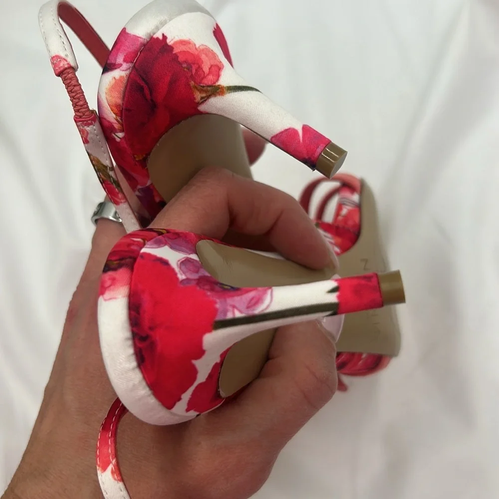 Alexandre Birman Maia 60 Canvas & Leather Slingback Sandal, Pink size 38/8 - Picture 6 of 11